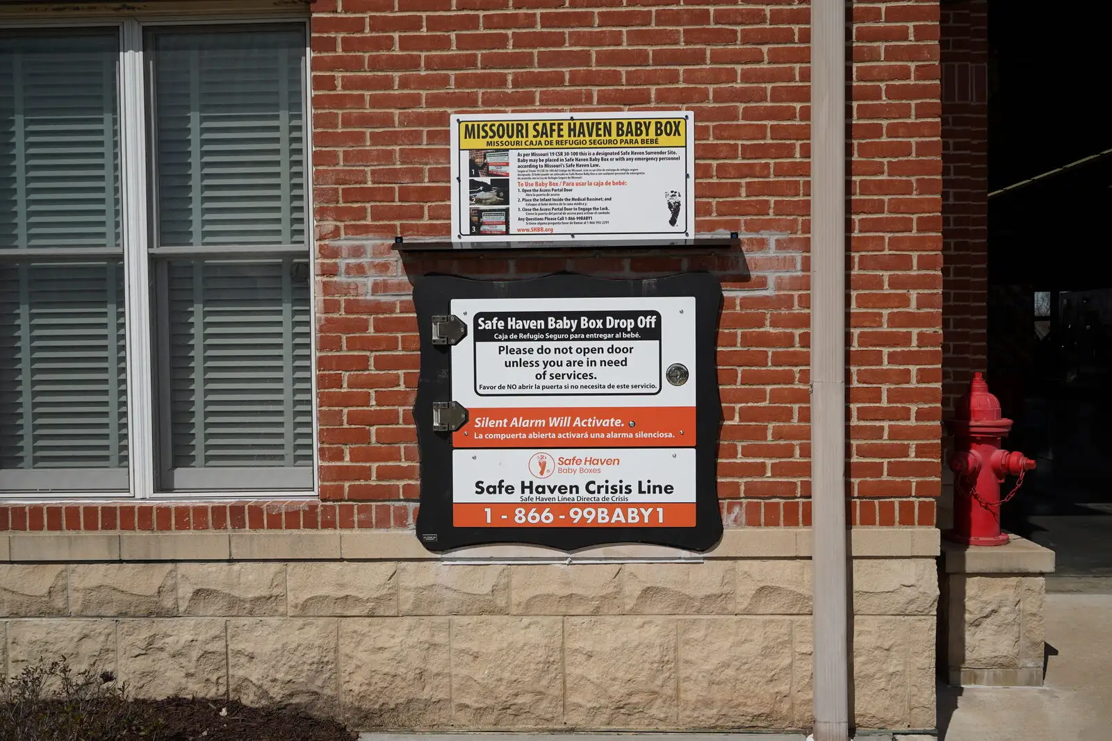 The Safe Haven Baby Box installed at a District firehouse